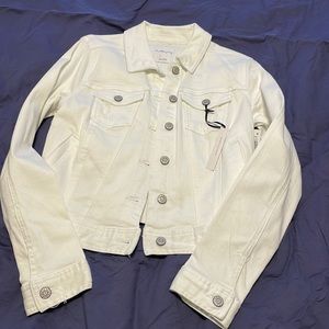 Celebrity Pink White Denim Jacket
